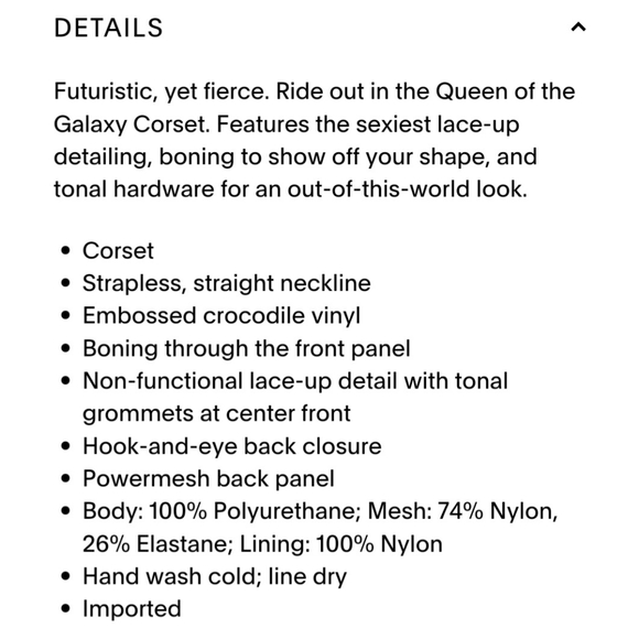 Savage X Fenty Queen of the Galaxy Corset Bustier Top Size 2X (18-20) - Picture 13 of 15